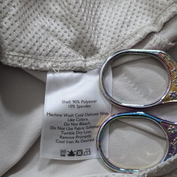 Eddie Bauer Hiking Pants Women 10 Beige Roll Up Hem Stretch Lightweight Outdoors - Picture 13 of 16